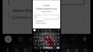 How To Create A New Google Account In 60 Seconds | #trending #viral #shorts #android #viralshorts