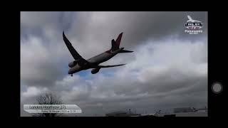 Air India AI147 Dreamliner Crosswind Landing - Storm Eunice