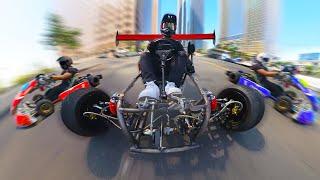 Insane 70mph Electric Go-Karts on CITY STREETS // Urban E-Kart POV