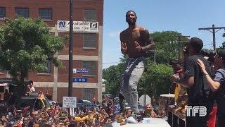 Kyrie Iriving does the Running Man at Cavs Championship Parade