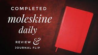 Completed Moleskine Daily - Review, Pen Test, and Journal Flip