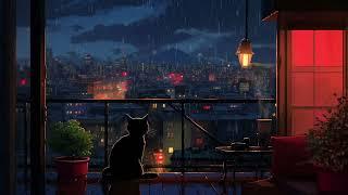 Lofi Rain ️night with soothing rain ambience (Lofi 1 hour)