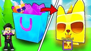 *LUCKIEST* ANNIVERSARY Gift Opening in Pet Simulator 99!! (3 TITANIC HATCHED) 