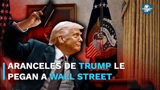 Lunes negro para Wall Street cierra en picada y bolsas se desploman por medidas de Trump