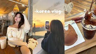 KOREA vlog: shopping in hongdae, cafe hopping, meeting friends, good eats