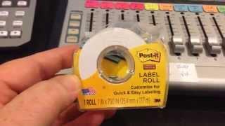 Post It Label Tape For Marking Mixer Channels