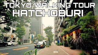 【4K】Walking around Hatchobori station in Tokyo