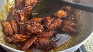 HOW TO MAKE BROWN STEW CHICKEN WINGS WITH SUGAR