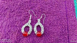 #AKSHATASANGAMESH Beaded earring making tutorial | diy earring