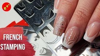 French Nails Stamping Schablone - Einfache Smile Line | Lazy Nailz #25