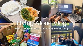 Living Alone in the Philippines: Realistic 2k Budget Grocery Haul, Easy Home Cooking