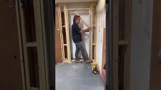 Able Skills Carpentry Department 🪚 Learn how to hang a door  #carpenter #carpentry #diyprojects