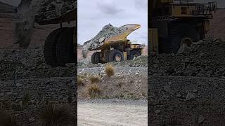 Unloading 400 tons of mine waste