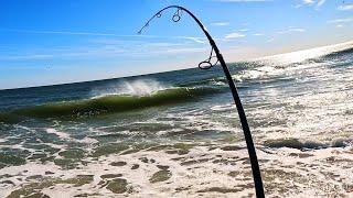 Rough Surf Hides Lots of Fish! An Hour of Uncut Surfcasting!