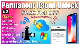 Windows | Free FMI OFF | Open Menu iPhone Permanent iCloud unlock | iPhone 6s, 7, 7+, 8, 8+ & X