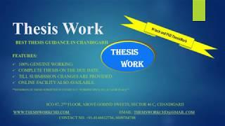 Thesis Work | M tech PhD thesis Guidance in Chandigarh | Image Processing