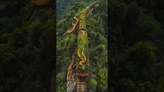 A golden snake mysteriously appeared in the Amazon jungle #shorts #titanoboa #snake #anaconda