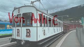 Fahrt mit der Rigi Bahn von Arth-Goldau nach Vitznau