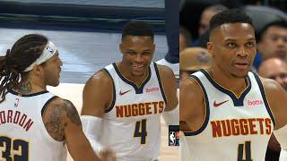 Russell Westbrook gets standing ovation in Nuggets debut then airballs first 3