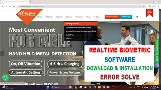 Realtime Biometric - Software Download & Installation | Error Solve | Realsoft | Attendance Tracker