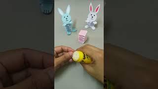 Paper Bouncing Bunny, simple and Easy, Easter bunny, Easter paper crafts, #shorts,