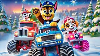 CHASE x MARSHALL Christmas Monster Truck Race -  Happy Story - Paw Patrol Ultimate Rescue  Rainbow 3