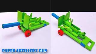 PAPER ARTILLERY GUN MAKING | HOW TO MAKE PAPER GUN | ORIGAMI PAPER ARTILLERY GUN | GX PAUL