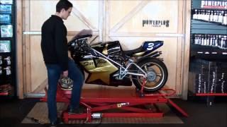 Hebebühne Motorrad hydraulisch und pneumatisch - Scherenhebebühne - Motorradhebebühne Powerplustools