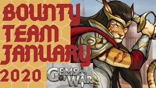 BOUNTY HUNTER TEAM | Gems of War bounty guide | January 2020 no mythics or legendary troops