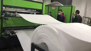 Polyethylene Foam Roll to Sheet Laminating Machine [ How to ]