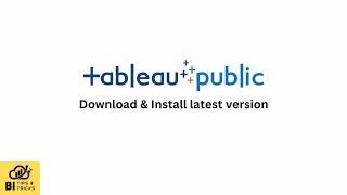 How to download & install Tableau Public