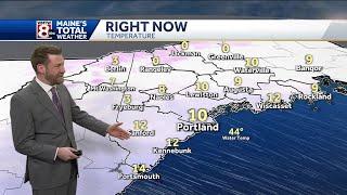 Frigid dry air settles into Maine