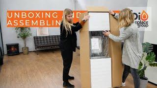 Unboxing and Assembling of Open Freestanding Bioethanol Fireplace in Black | Bio Fireplace Group