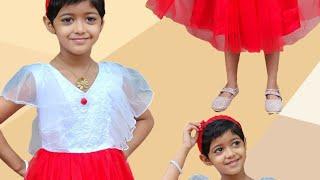 Xmas Special Kids Frock Collection Red and White | Whatsapp Orders | Latha Textiles | #frock #sale