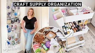 EXTREME Craft Supply Organization  Craft Room Declutter and Storage Solutions & Hacks!