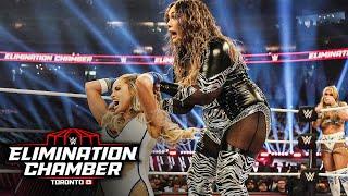 Tiffany Stratton & Trish Stratus vs. Nia Jax & Candice LeRae: Elimination Chamber 2025 highlights