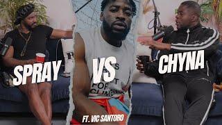 YOUNG SPRAY BADS UP CHYNA  … VIC SANTORO  IS YOUR COUSIN!? 