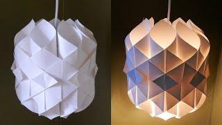 DIY paper lamp/lantern (Cathedral light) - how to make a pendant light out of paper - EzyCraft