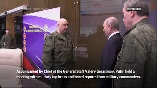 Putin visits command centre in Rostov on Don