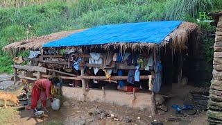 Nepali Mountain Village Traditional Lifestyle | Rainy Day | Rural Village Life of Nepal |Hari Rokaya