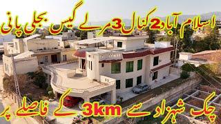 2 kanal 3 Marla Hosue 3km drive from chak shahzad with all facilities gas water and electricity