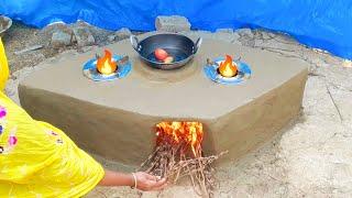 Chulha Kaise Banaye || How To Make Multiple Clay Stove 3 in 1 || Primitive Tecnology Oven & Chulha