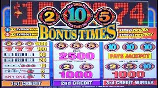 ⭐ NEW Bonus Times Reels  Bonus Free Spins Slot Machine 10x 5x 2x Old School 777 @Pechanga Casino