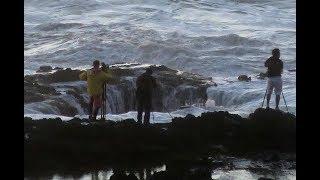 Thor's Well And Spouting Horn at Sunset, Yachats, Oregon