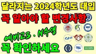 달라지는 2024학년도 대입, 꼭 알아야 할 변경 사항은?