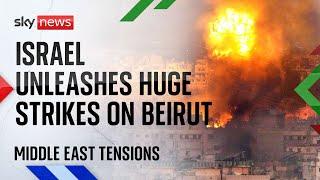 Hezbollah leader targeted as Israel unleashes huge strikes on Beirut