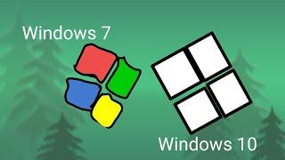 Windows 7 meets windows 10! - (Cartoon animation) - Mohab Khtab