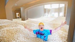 I FILLED MY ISLAND HOUSE WITH PACKING PEANUTS!