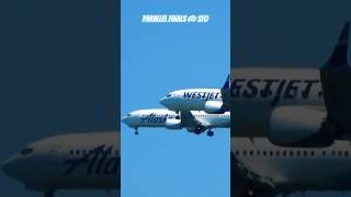 Westjet and Alaska Boeing 737s on Parallel Final Approaches at SFO