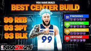 BEST CENTER BUILD IN NBA 2K25! Best ALL-AROUND BIG MAN BUILD! Best Build NBA 2K25!